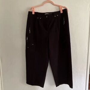 Jamie Sadock Sunsense Black Cropped Golf Pants Size 12